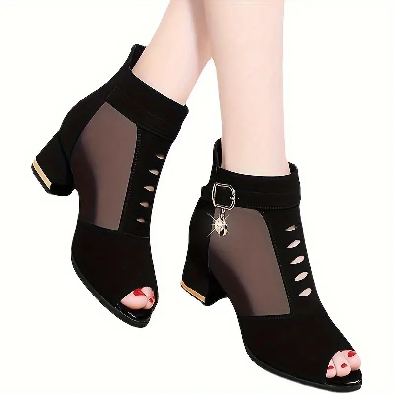 Elegant Breathable Mesh High Heel Pumps