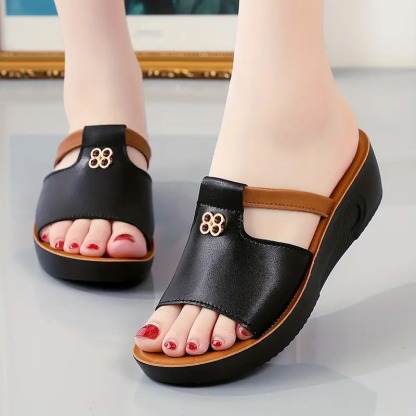 Women's Faux Cover Wedge Sandals