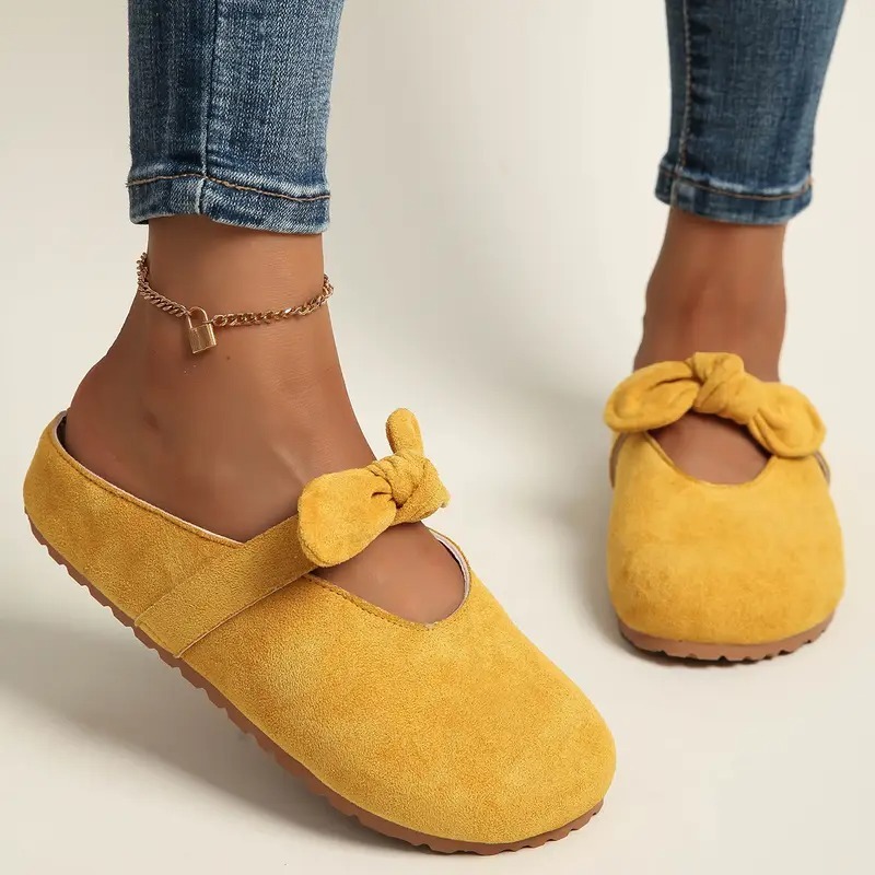Women's Bow Detail Slip-On Mules 
