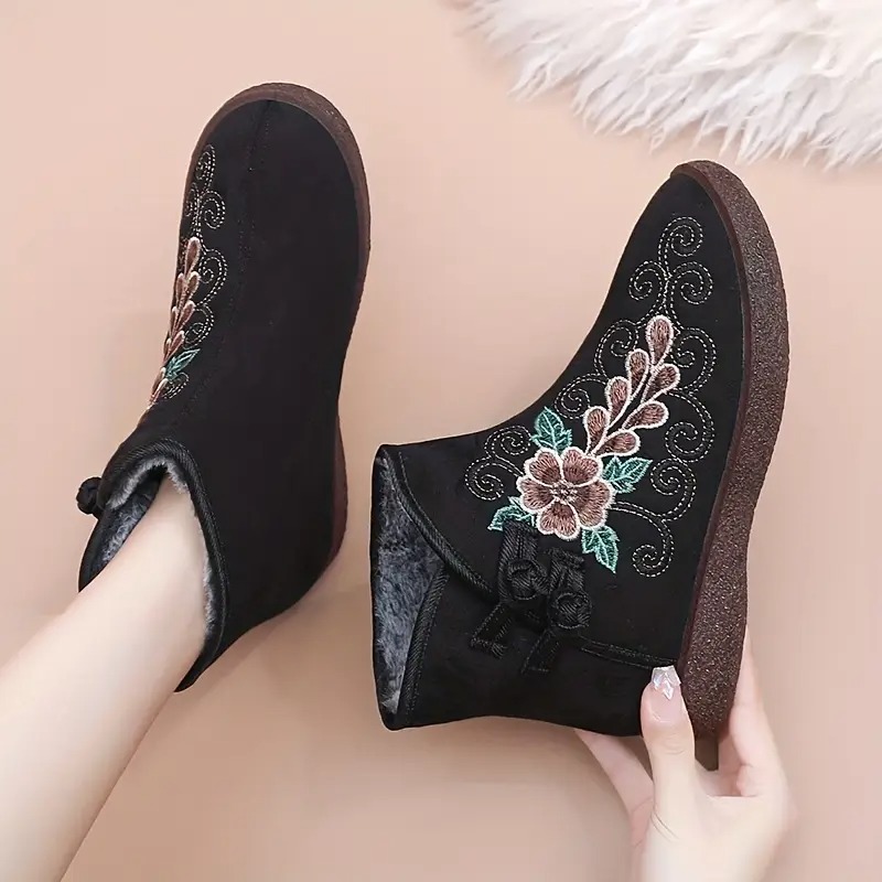 Winter Warm Fleece-Lined Ankle Boots