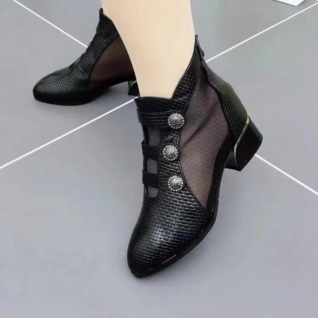 Women's Roman Buckle Ankle Boots