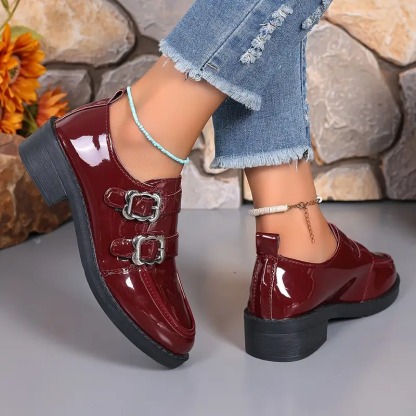 Women's Versatile Slip-On Thick Heel Loafers