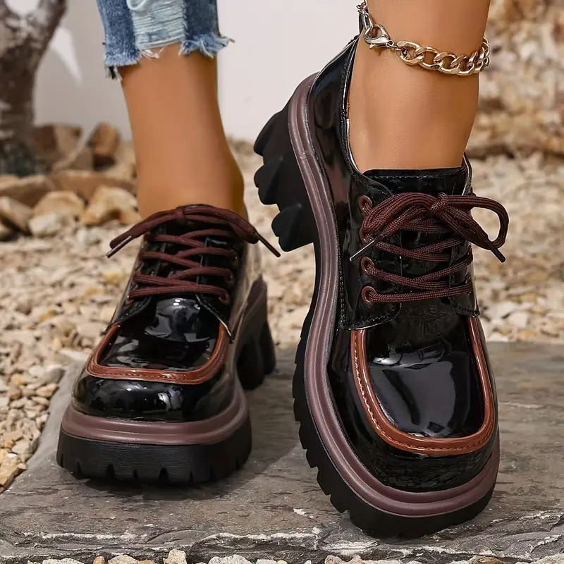 Women's Glossy Casual Slip-On Loafers