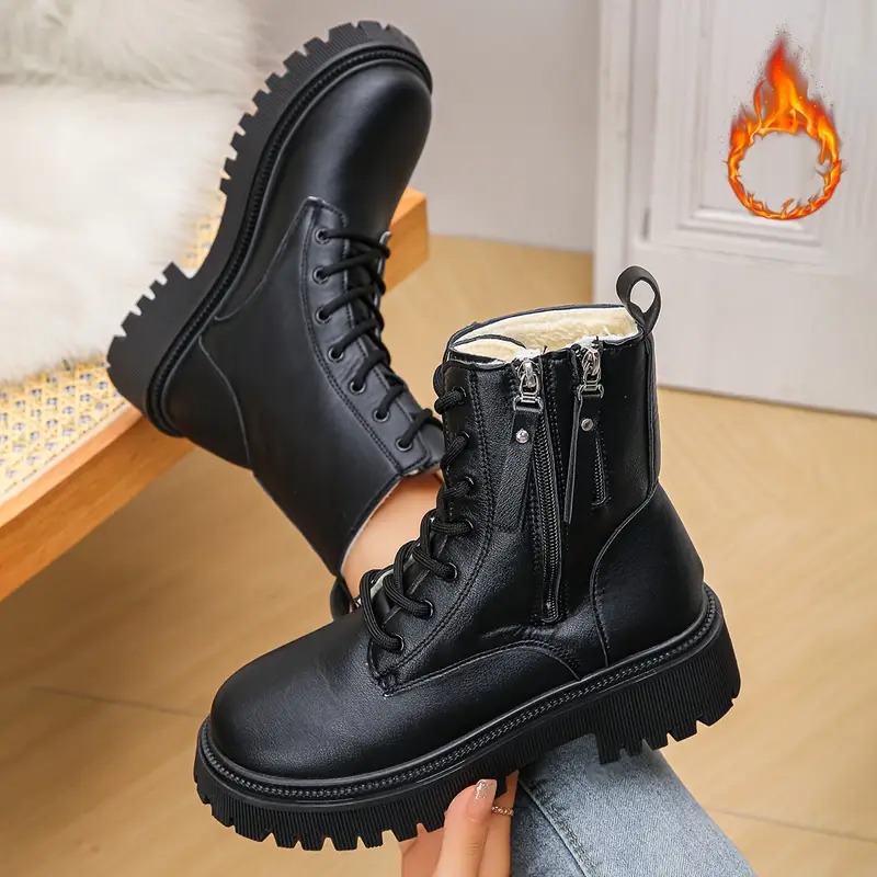 Women's Warm Lace-Up Ankle Boots