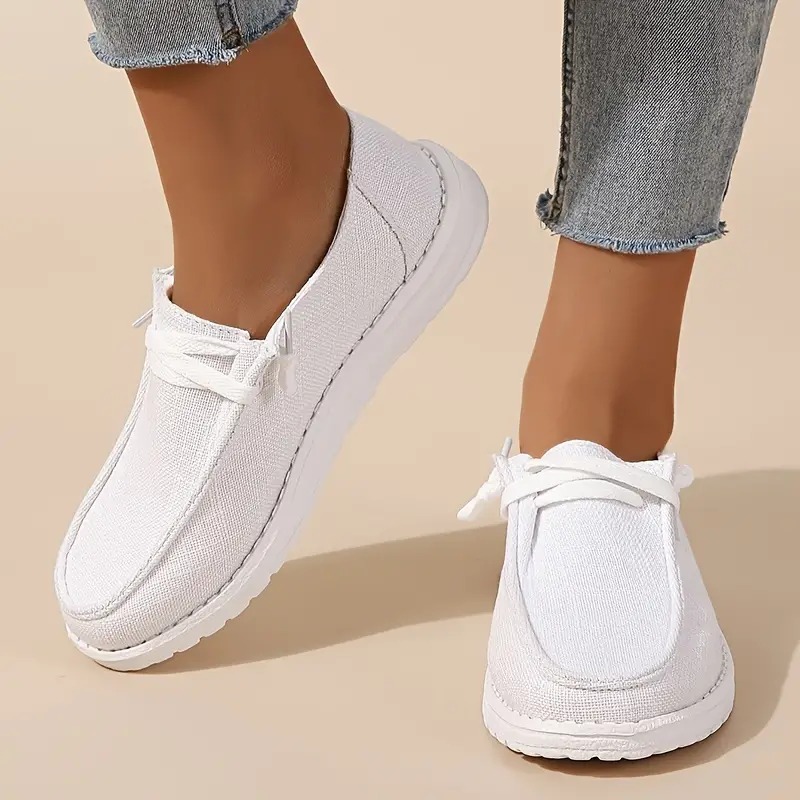 Women's Lace Up Canvas Loafer
