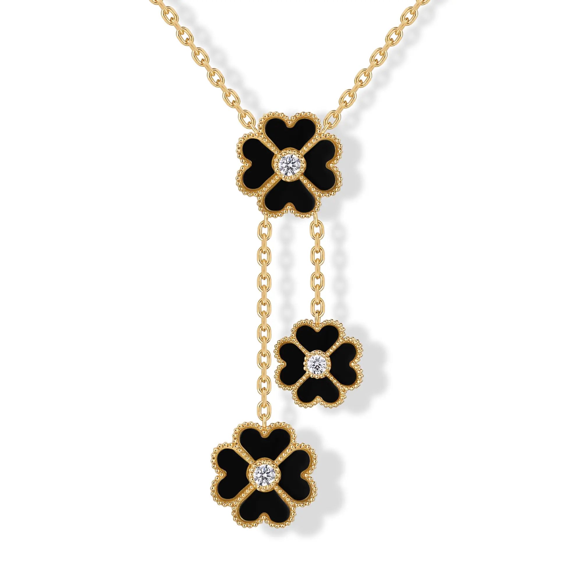 14K Gold Plated Clover Necklaces for Women