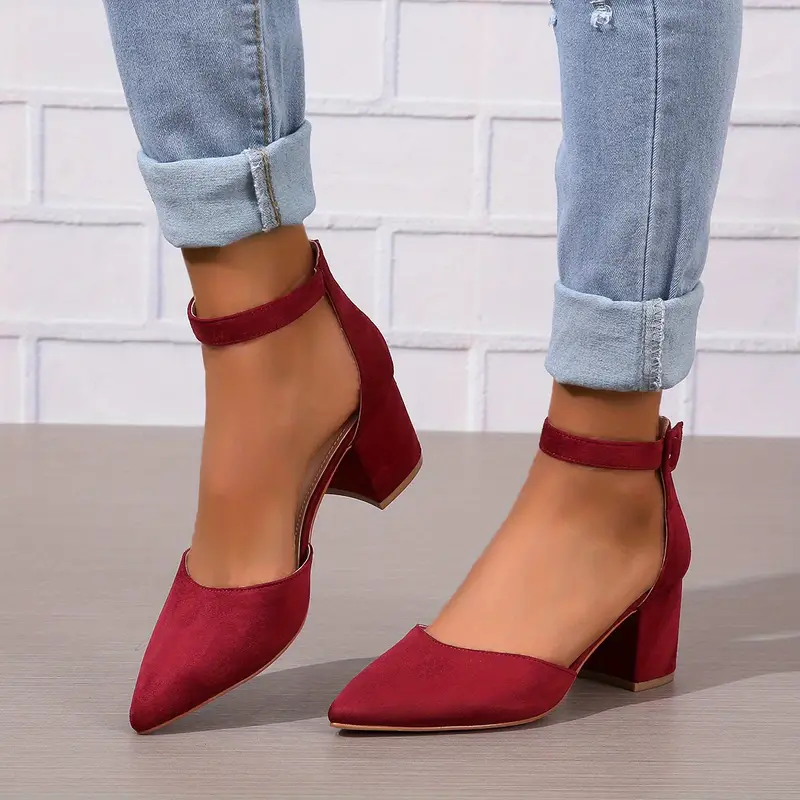 D'Orsay Chunky Mid Heels