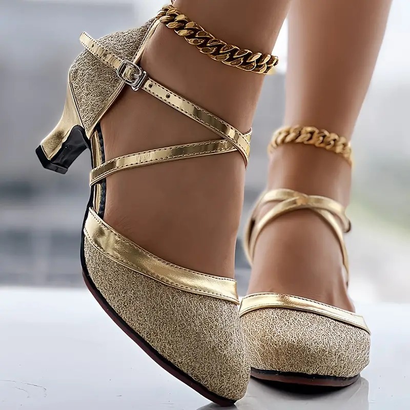 Women's Glitter D'Orsay Latin Dance Shoes