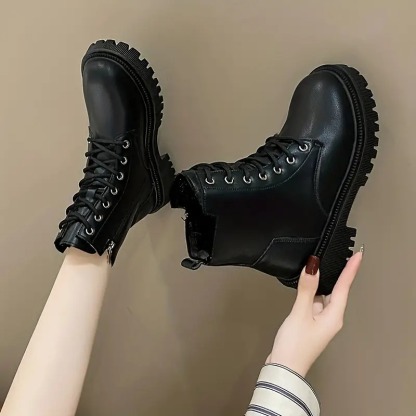 Women's Plush Lined Combat Boots