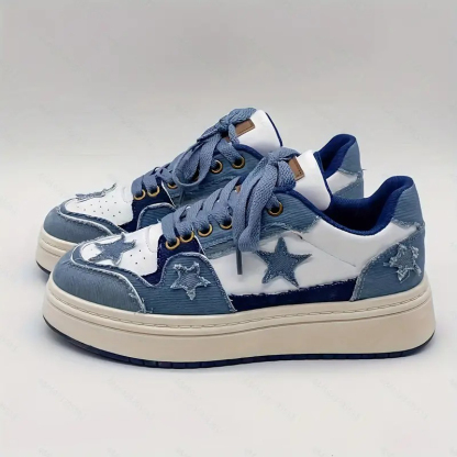 Plus Size Denim Low Top Fashion Canva Shoes