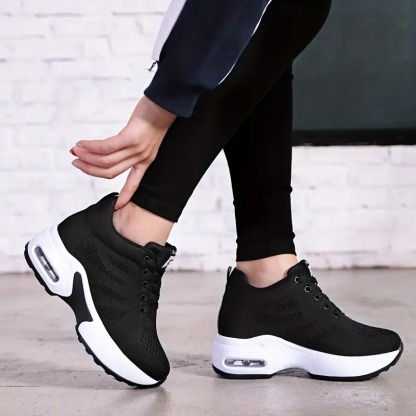 Women's Fashion Lace-Up Wedge Sneakers