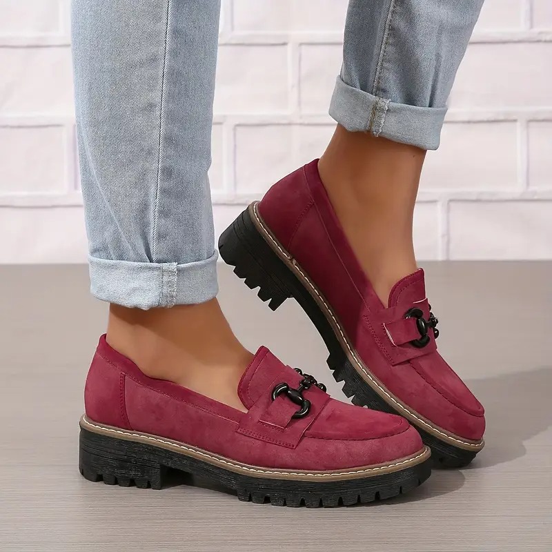 Womens Premium Platform Loafers
