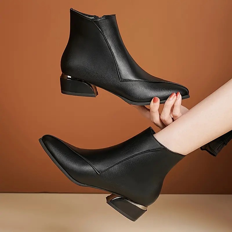 Stylish Low-Heeled Ankle Boots