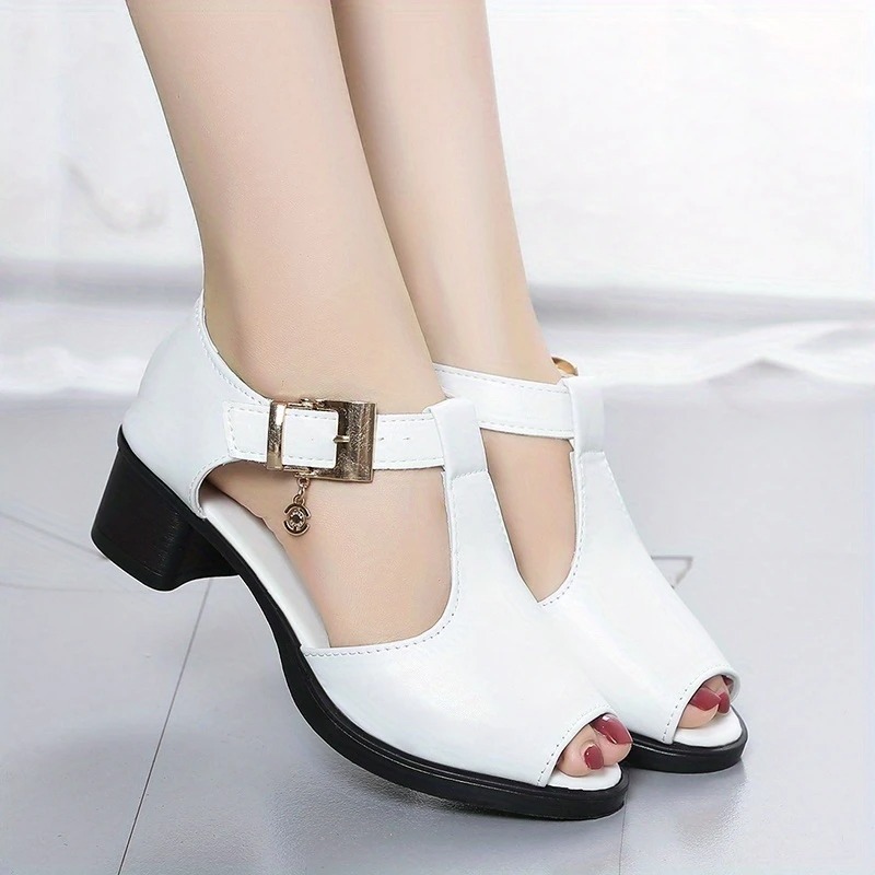 Women's Elegant Open-Toe Chunky Heel Sandals