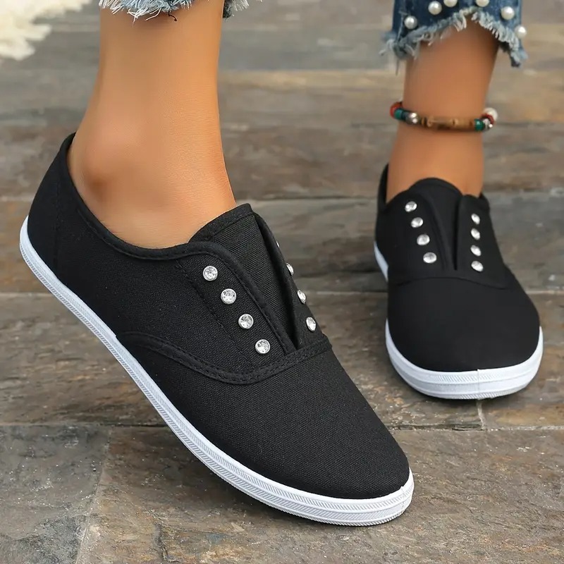 Women's Rhinestone Slip-On Flat Shoes