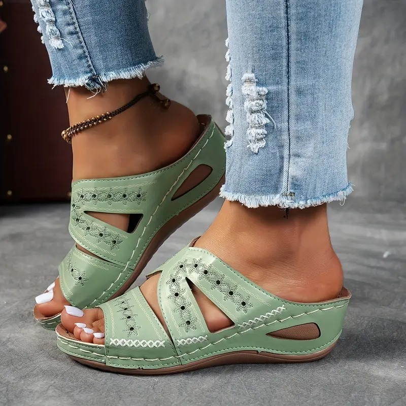 Summer Easy Slip-On Wedge Sandals