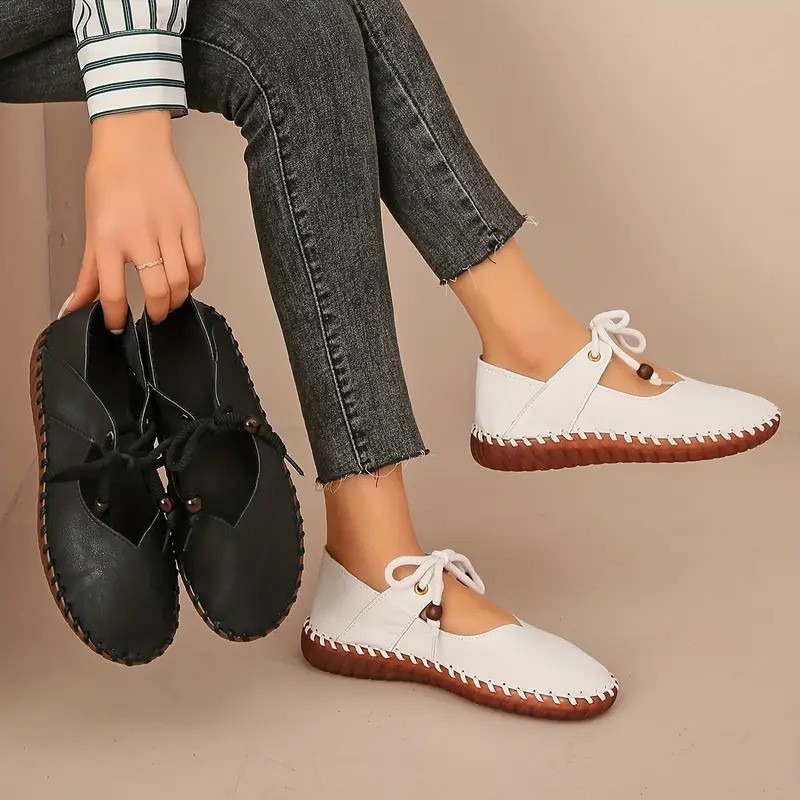 Women's Elegant Lace-Up Mary Jane Shoes