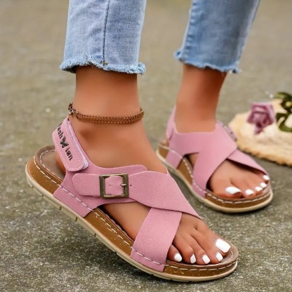 Women's Strap Roman Flat Sandals