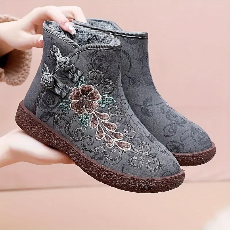 Winter Warm Fleece-Lined Ankle Boots
