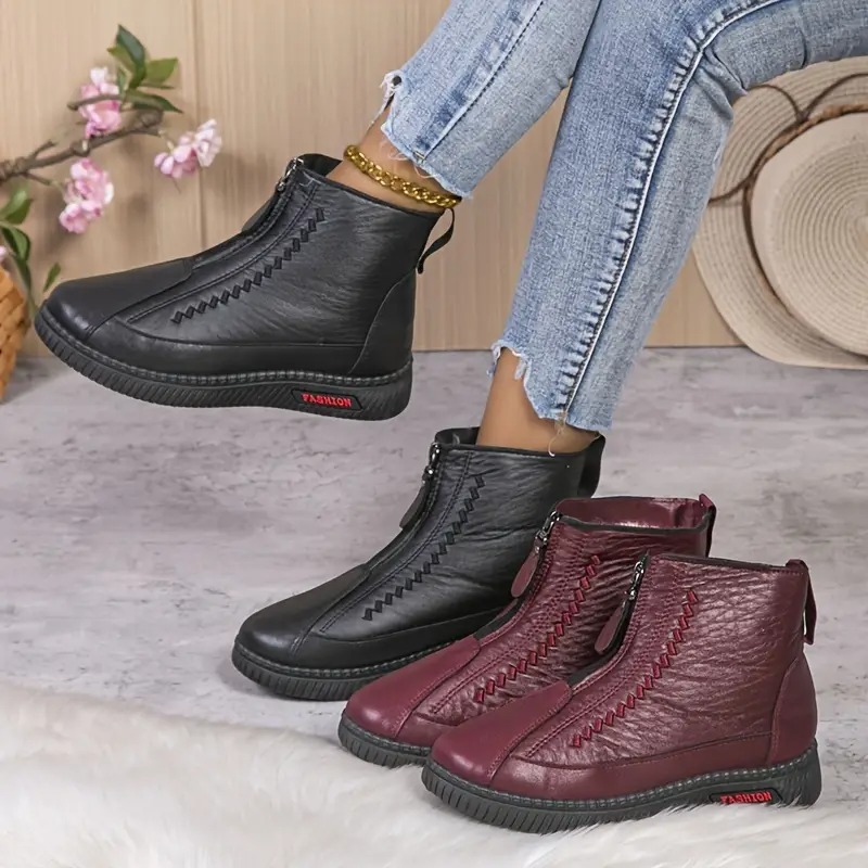 Women's Warm Zip-Up Boots
