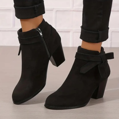 Women's Zipper Closure Ankle Boots