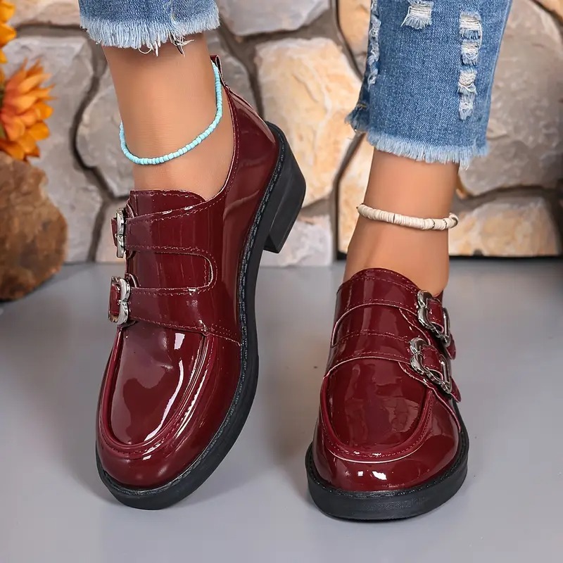 Women's Versatile Slip-On Thick Heel Loafers