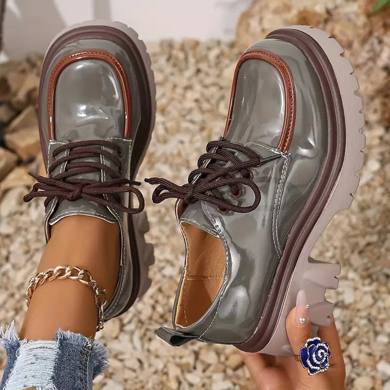 Women's Glossy Casual Slip-On Loafers