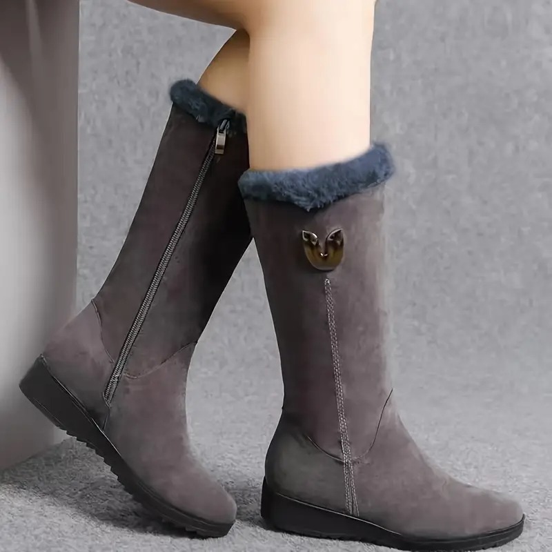 Women's Fleece-Lined Mid-Calf Boots