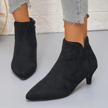 Women's Cute Small Kitten Heel Ankle Boots