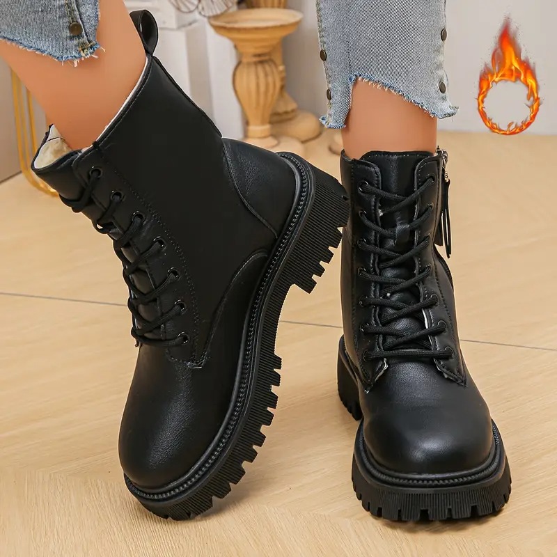 Women's Warm Lace-Up Ankle Boots