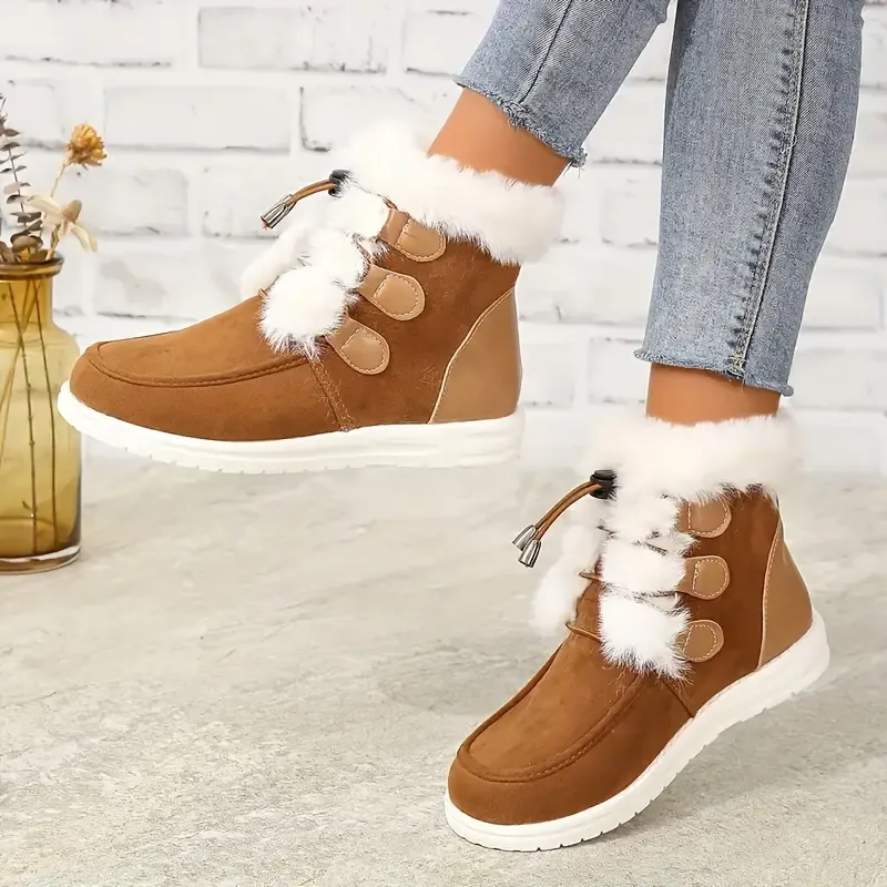 Women's Cozy Fleece Non-Slip Snow Boots