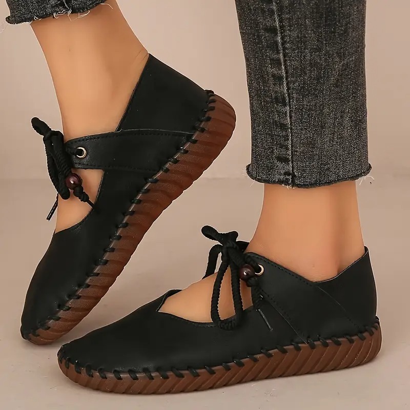 Women's Elegant Lace-Up Mary Jane Shoes