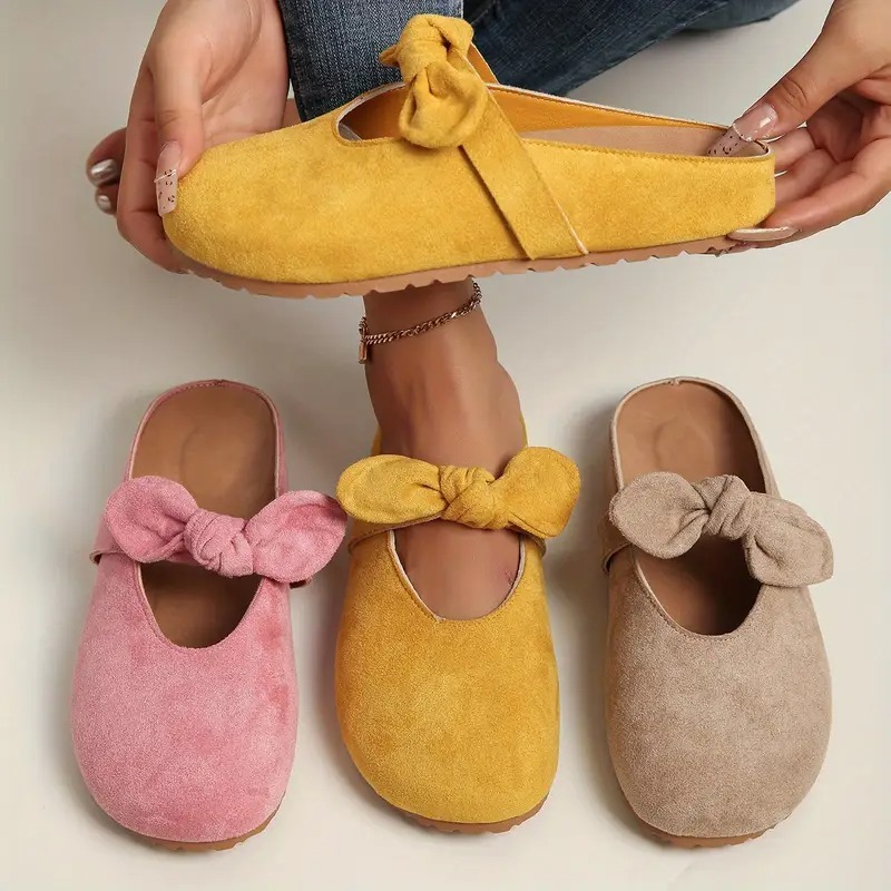 Women's Bow Detail Slip-On Mules 