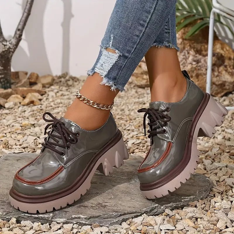 Women's Glossy Casual Slip-On Loafers