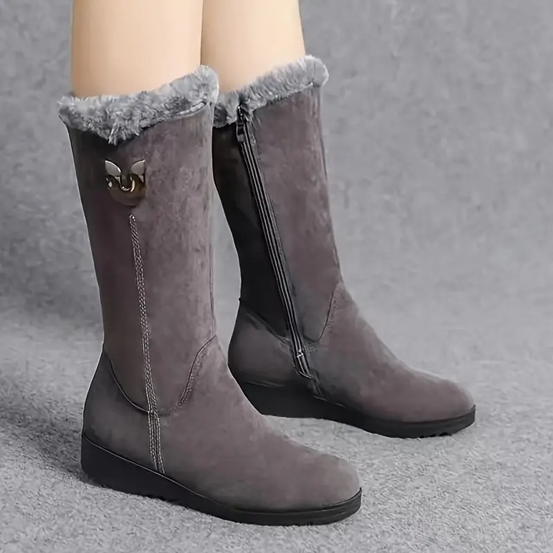 Women's Fleece-Lined Mid-Calf Boots