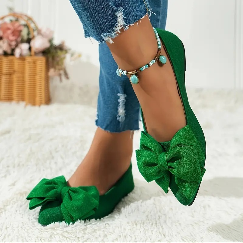 Bowknot Decor Wedge Heeled Loafers
