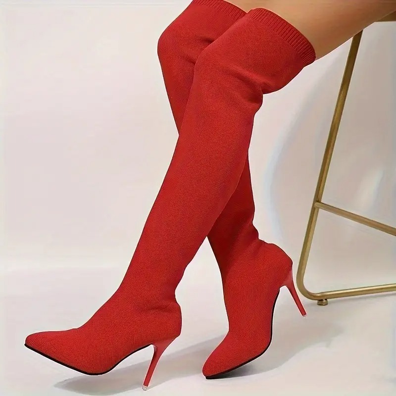 Over the Knee High Heel Booties