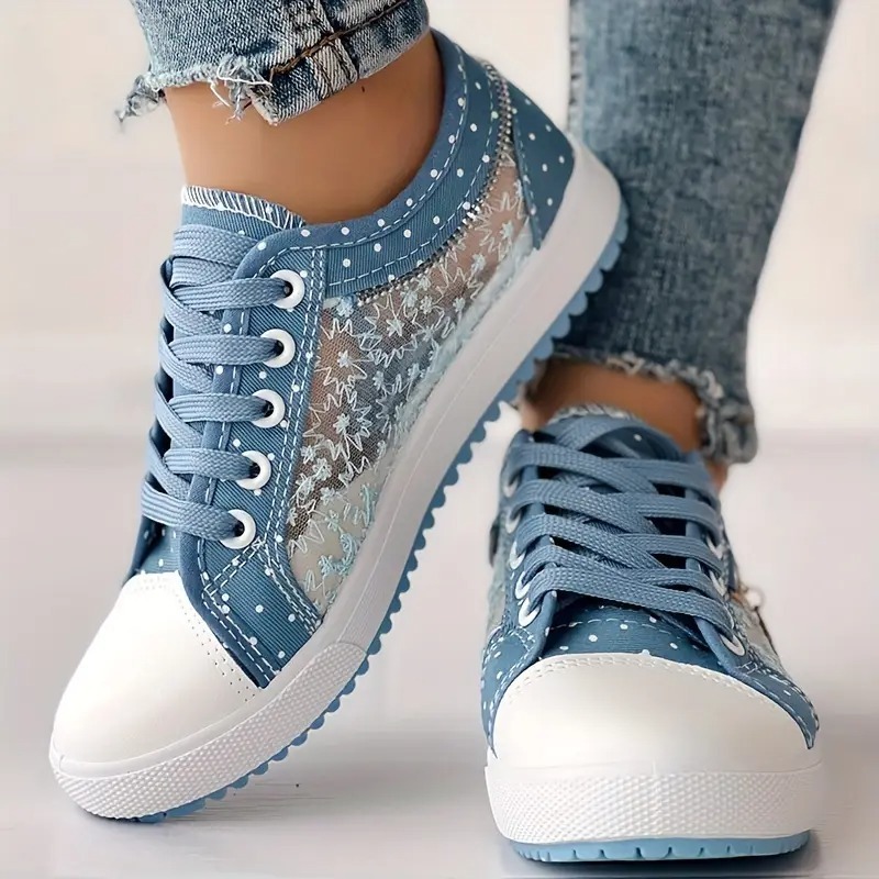 Women's Floral Mesh Sneakers