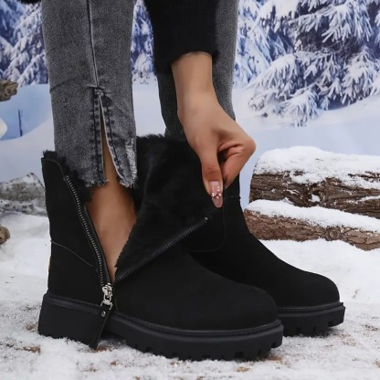 Winter Fur Integrated Short Boots