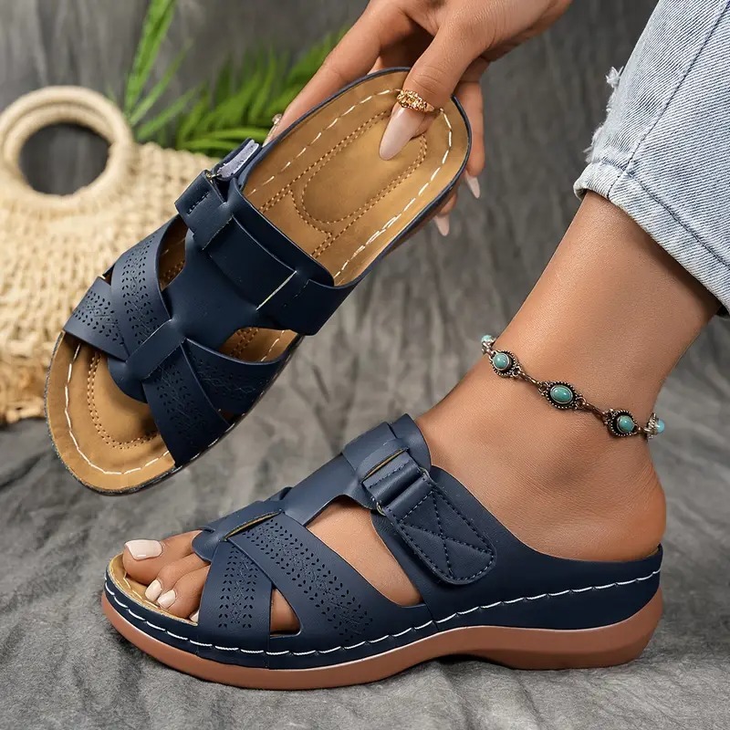 Arch Support Slip-On Platform Beach Sandals