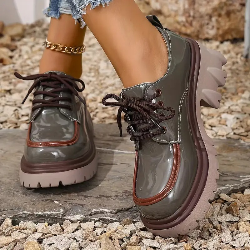 Women's Glossy Casual Slip-On Loafers