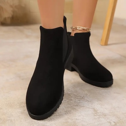 Women's Strap Low-Heel Chelsea Ankle Boots