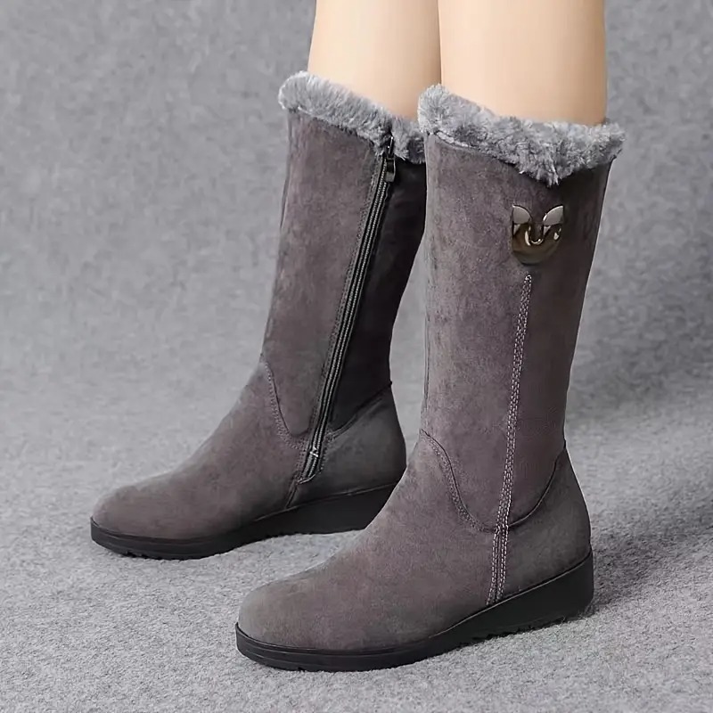 Women's Fleece-Lined Mid-Calf Boots