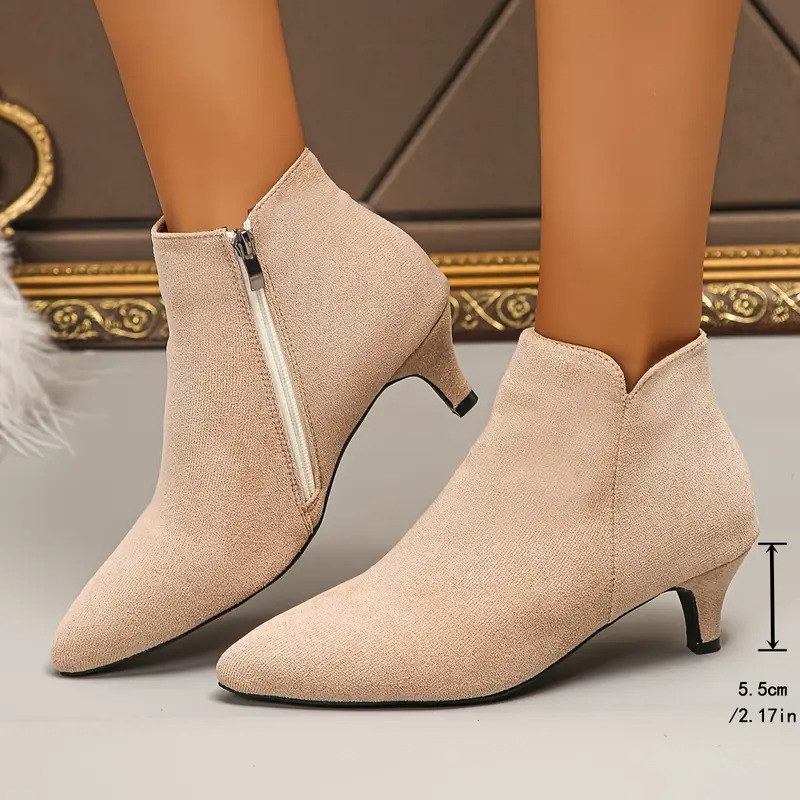 Women's Cute Small Kitten Heel Ankle Boots