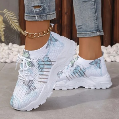 Women's Butterfly Pattern Sneakers