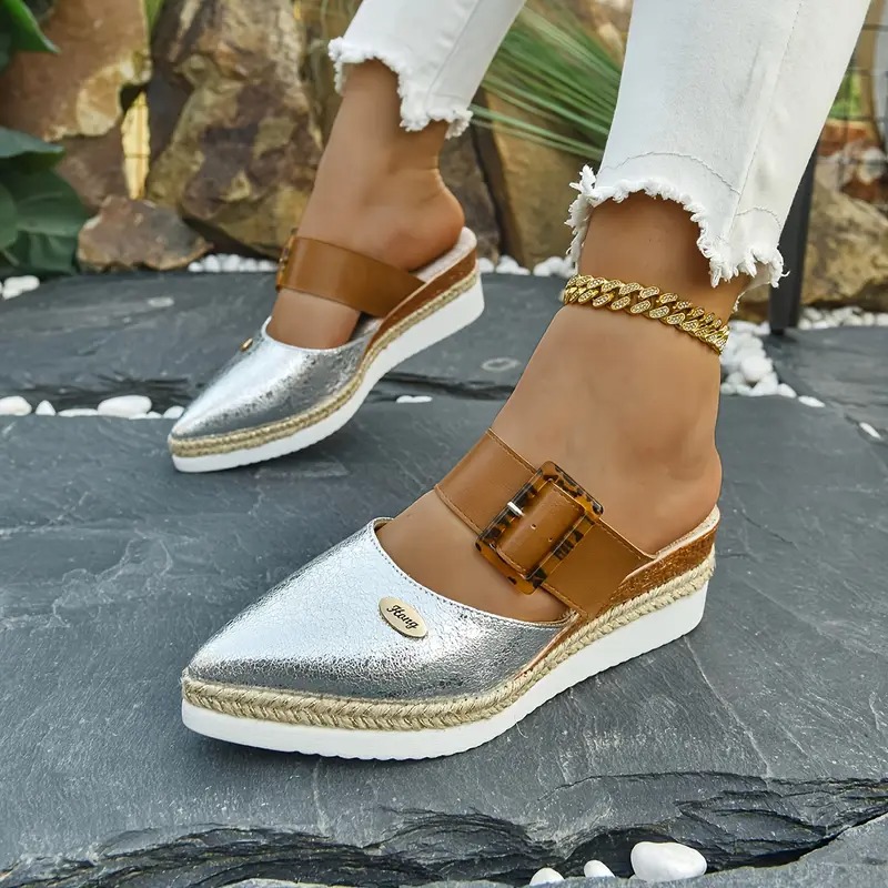 Women's Retro Adjustable Mule Shoes