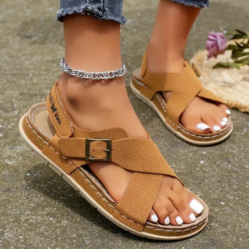 Women's Strap Roman Flat Sandals