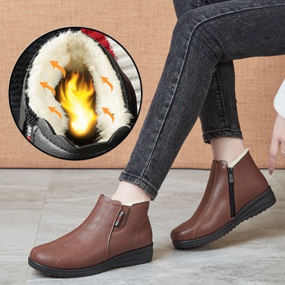 Women's Slip On Fluffy Boots