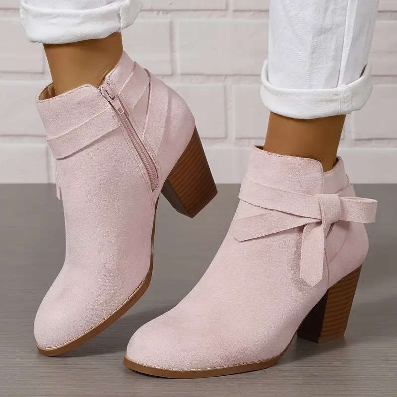 Women's Zipper Closure Ankle Boots