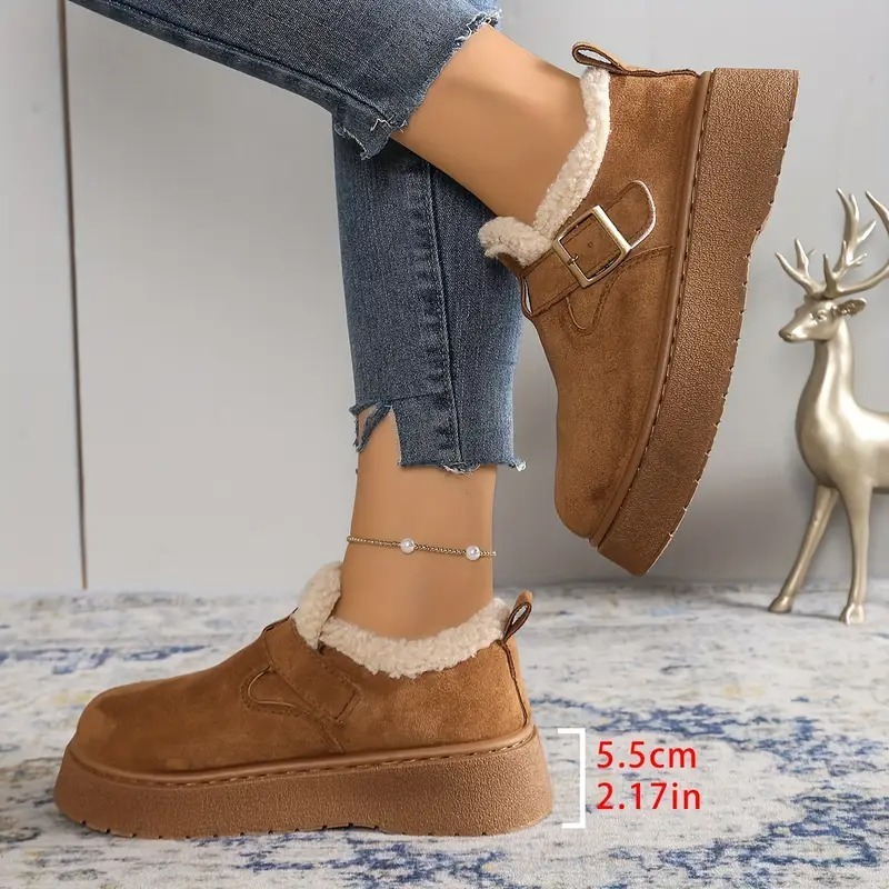 Women's Fleece Lined Platform Snow Boots